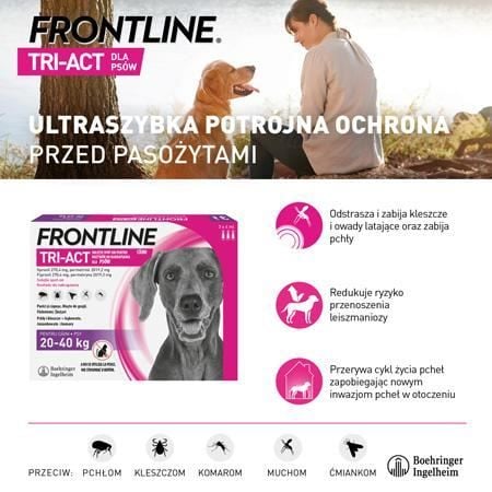 FRONTLINE TRI-ACT dla psów 10 do 20 kg 3 pipety na Arena.pl