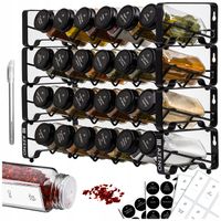 STOJAK NA PRZYPRAWY ORGANIZER PÓŁKA 24 SZKLANE SŁOICZKI + 300 SZT