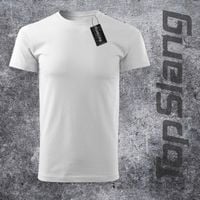 Topslang koszulka męska bawełniana biała gruba dobra jakość na WF t-shirt męski biały REGULAR S