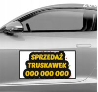 Magnes na samochód reklama magnetyczna 60x30 cm SPRZEDAŻ TRUSKAWEK