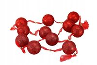 CZERWONA GIRLANDA ozdoba choinka drzwi okno 2 m