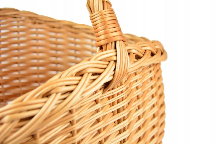 PIĘKNY wiklinowy koszyk NA ZAKUPY PIKNIK GRZYBY XL zdjęcie 2
