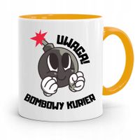 Kubek Żółty Dla Kuriera Bombowy Kurier Prezent Z Nadrukiem Ze Zdjęciem