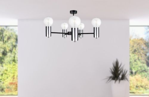 Lampa sufitowa 5xE27 ARDE BLACK/SILVER na Arena.pl
