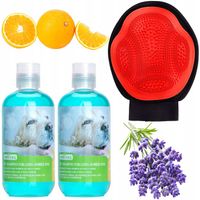 2X SZAMPON DLA PSA PSÓW DŁUGOWŁOSYCH + RĘKAWICA SZCZOTKA DO MYCIA CZESANIA