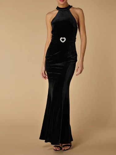 JARLO Sukienka maxi Delta z dekoltem halter i ozdobnym serduszkiem EU36 na Arena.pl