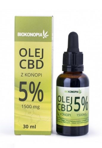 Olejek konopny 5% CBD 30ml BioKonopia na Arena.pl