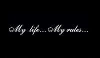 Naklejka Napis na Samochód Auto My Life... My Rules Sentencja Życiowa Styl