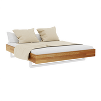 Łóżko dębowe FADO białe 180x200