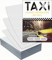 Ulotki A4 reklamowe firmowe 100szt dużo różnych wzorów TAXI