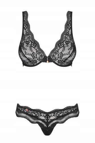 Obsessive Luvae czarny biustonosz i stringi S/M na Arena.pl