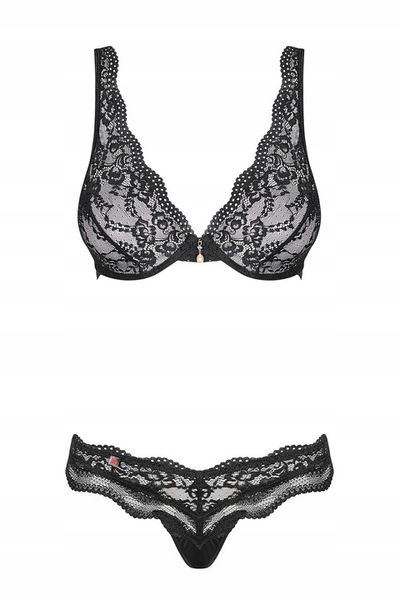 Obsessive Luvae czarny biustonosz i stringi S/M zdjęcie 5