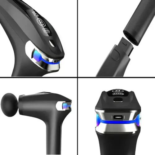 Pistolet do masażu pleców ciała nóg masażer przedłużka 4 końcówki na Arena.pl