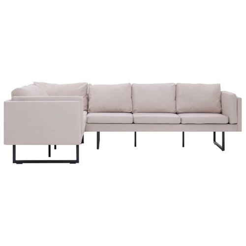 Sofa Narożna, Kremowa, Materiałowa na Arena.pl