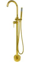 Bateria do wanny wolnostojącej złota ze słuchawką 113cm