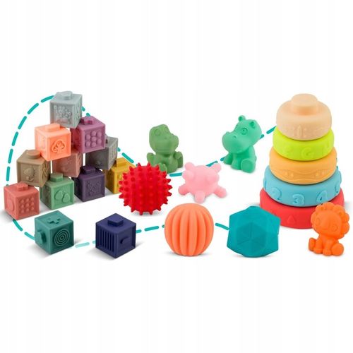 ZABAWKA DO KĄPIELI 24 ELEMENTY MONTESSORI KLOCKI SORTER DLA DZIECI PREZENT na Arena.pl