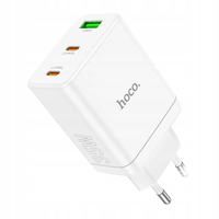 Ładowarka Hoco N33 35W 2x USB-C + USB-A QC3.0 PD 3A biała sieciowa