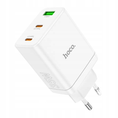 Ładowarka Hoco N33 35W 2x USB-C + USB-A QC3.0 PD 3A biała sieciowa