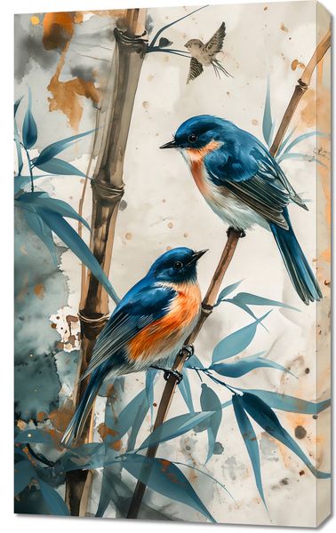 Obraz 60x100cm Trzy Ptaki zdjęcie 1