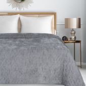 Narzuta szenilowa Chelen 220x240 szara miękka lekka elegancka