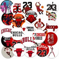 NAKLEJKI NA ZESZYT NALEPKA Z POSTACIAMI KÓŁKO KOSZYKÓWKA BULLS WZORY 23EL