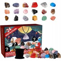 KALENDARZ ADWENTOWY MINERAŁOWY MINERAŁY KAMIENIE KRYSZTAŁY ŚWIĘTA LECZNICZE