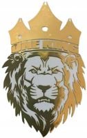 Naklejka One King Lew Lion Wlepa Transparentna na Auto Samochód Kask Motor