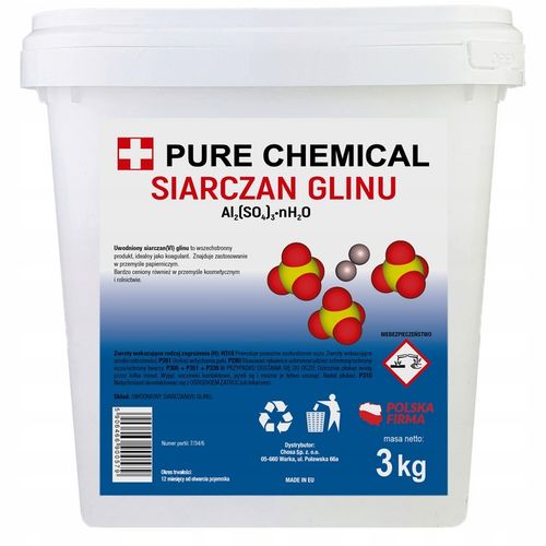 Nawóz siarka, siarczan glinu Pure Chemical proszek 3 kg na Arena.pl