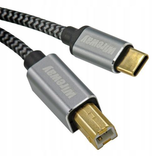 KABEL PRZEWÓD USB 2.0 USB-B DO USB-C DO DRUKARKI OPLOT WIREWAY WW332103 3m na Arena.pl