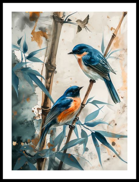 Plakat 40x55cm Trzy Ptaki zdjęcie 3