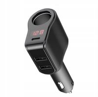 Ładowarka samochodowa z szybkim ładowaniem - 45W i Woltomierzem