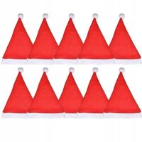Czapki Mikołaja czerwone Mikołajki przedszkole szkoła przebranie strój 10x