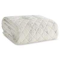 Narzuta welwetowa pikowana BLINK 170X210 biała+srebrna