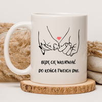 CHAMSKI KUBEK BEZ CENZURY | ŚMIESZNY PREZENT | DO PRACY BIURA DOMU | 330 ml