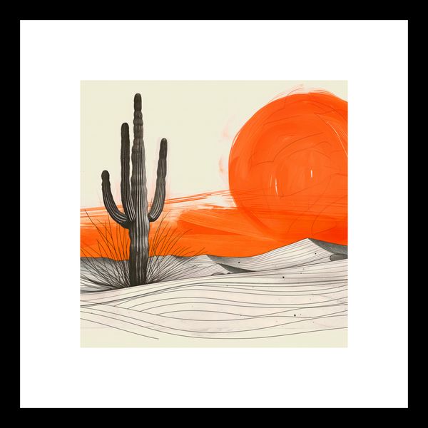 Plakat 20x20cm Kaktus Saguaro zdjęcie 3
