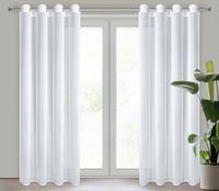 Firana gotowa na przelotkach TINA 140x270 biała w subtelny wzorek