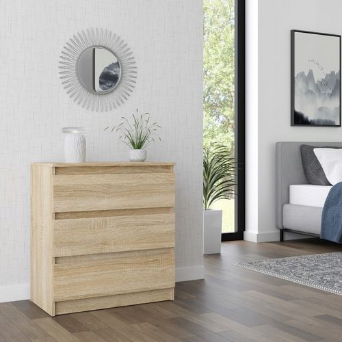 KOMODA SZAFKA SONOMA 3 SZUFLADY NOWOCZESNA DO SALONU SYPIALNI na Arena.pl