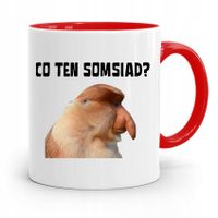 Kubek Czerwony Nosacz Janusz Co Ten Somsiad Z Nadrukiem Ze Zdjęciem