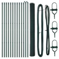 Ogrodzenie z słupkami Zielony 1.5 x 25 m Stal pokryta PCV