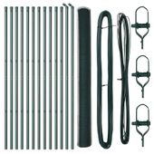 Ogrodzenie z słupkami Zielony 1.5 x 25 m Stal pokryta PCV