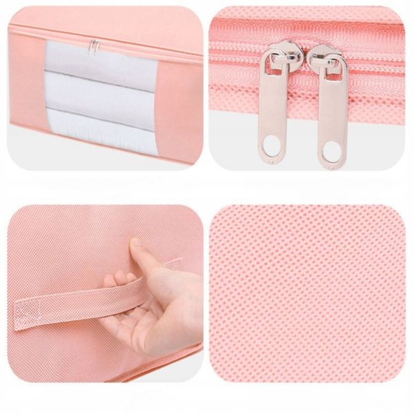 Pokrowiec Na Pościel Pod Łóżko Pojemnik Na Ubrania Torba Miękki Różowy S zdjęcie 6