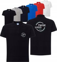 Koszulka polo MĘSKA krótki rękaw TWÓJ HAFT LOGO firmowa reklamowa 10 sztuk