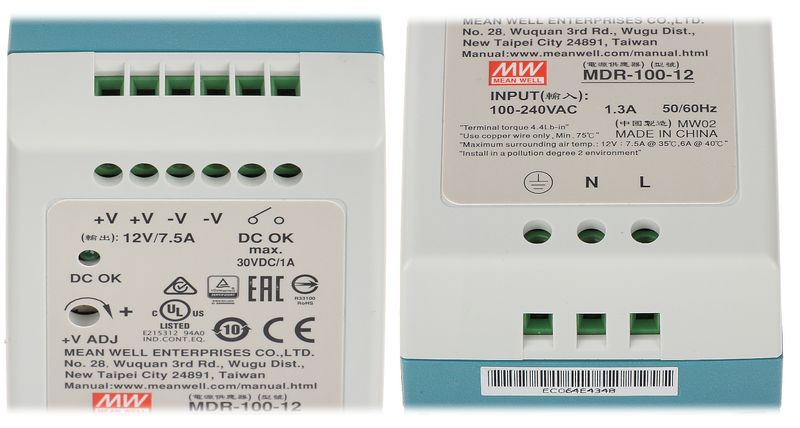 ZASILACZ IMPULSOWY MDR-100-12 zdjęcie 2