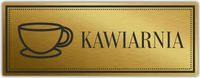 Tabliczka Złota Srebrna na drzwi KAWIARNIA