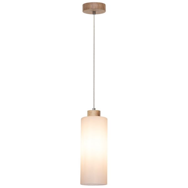 Loftowa lampa wisząca ZEFIR 113860174 zwis szklany przezroczysty drewno zdjęcie 3