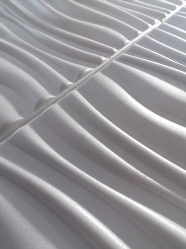 BIAŁE Panele ścienne , Piankowe Kasetony Sufitowe 3D FLOW na Arena.pl