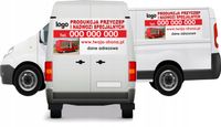 Reklama Naklejka na samochód PRODUKCJA PRZYCZEP