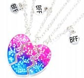 Naszyjnik Przyjaźni dla przyjaciółek 3w1 Serce BFF  N162_C