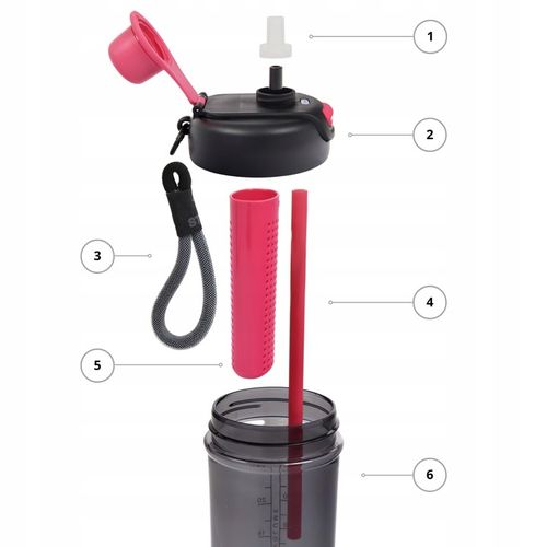 Butelka na wodę z sitkiem słomką bidon BPA free Majestic Sport 950 ml na Arena.pl