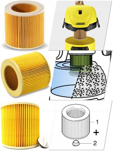10x WORKI + FILTR PUREY do odkurzacza KARCHER WD2 WD3 KWD3 SE4 SE4001 na Arena.pl